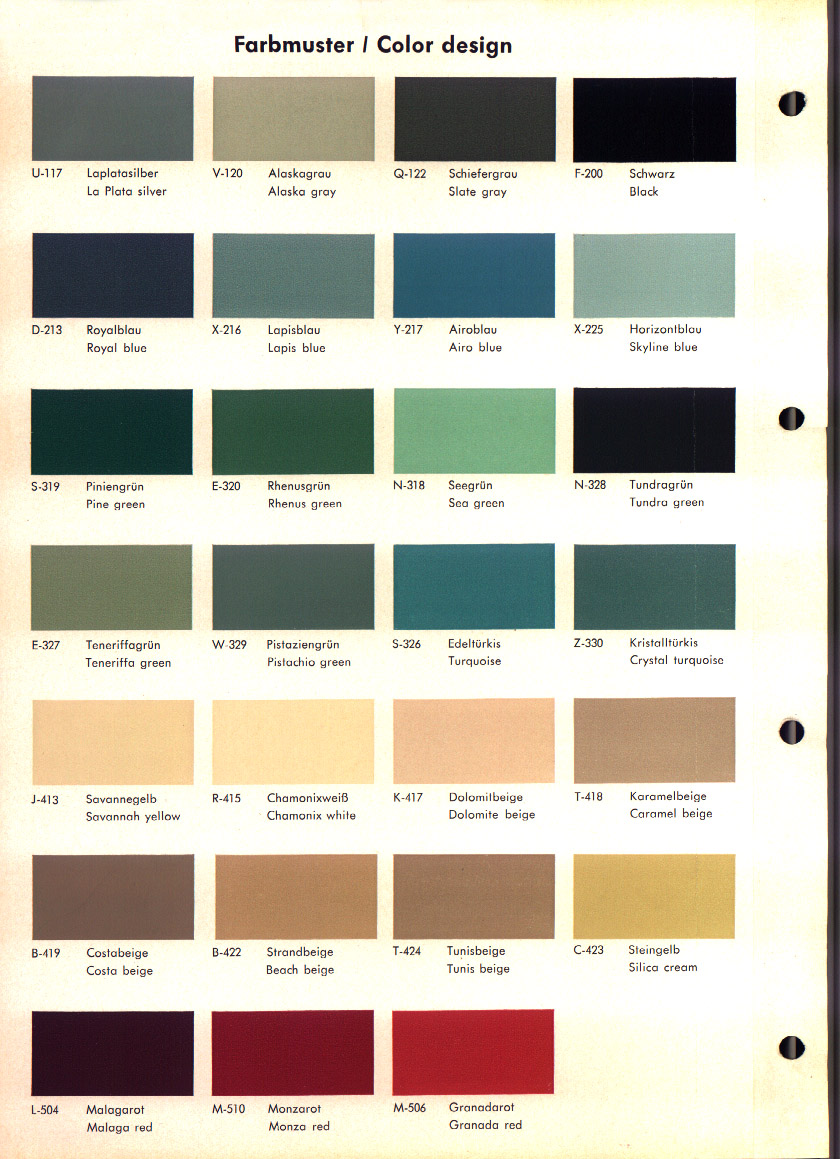 1968 Chevelle Color Chart
