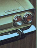 Rekord B, detail painting - rear lights