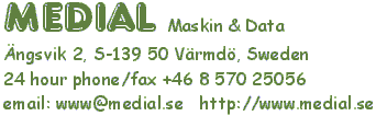 Medial Maskin & Data