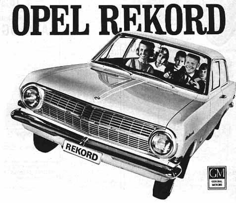 Opel Rekord A in advertising