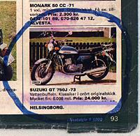 Magazine ad where I found the bike